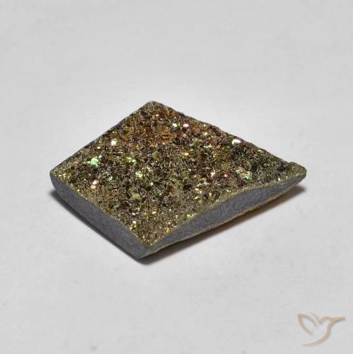 Pyrite arc-en-ciel Multicolore naturelle Fantaisie, 4.77 ct, Opaque