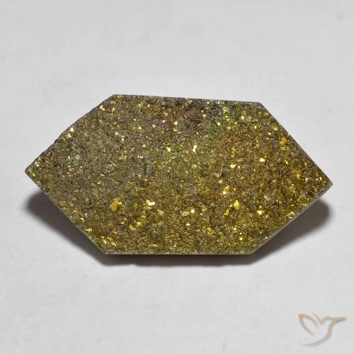 Pyrite arc-en-ciel Multicolore naturelle Forme fantaisie, 10.90 ct, Opaque