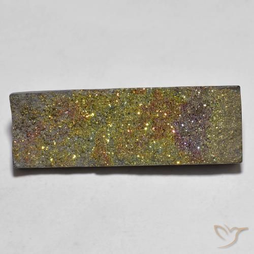 Pyrite arc-en-ciel Multicolore naturelle Baquette, 10.42 ct, Opaque