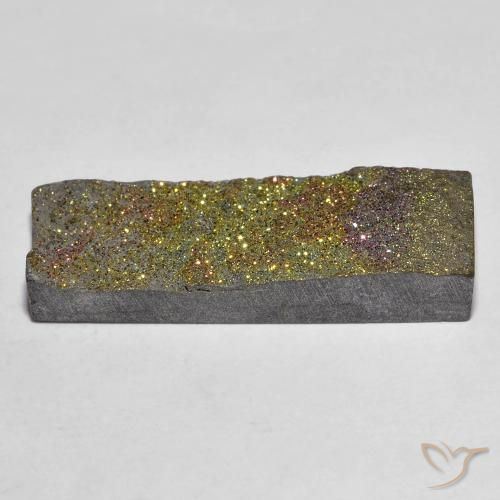 Pyrite arc-en-ciel Multicolore naturelle Baquette, 10.42 ct, Opaque