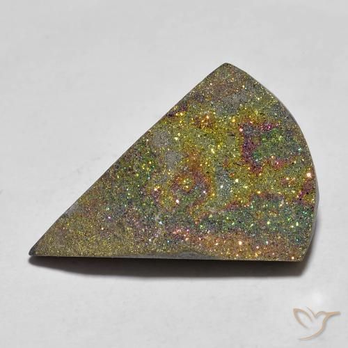 10.16ct Naturel Multicolore Pyrite arc-en-ciel, En forme de poire, Opaque