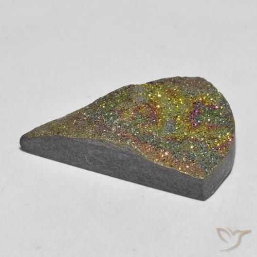 Pyrite arc-en-ciel Multicolore naturelle En forme de poire, 10.16 ct, Opaque