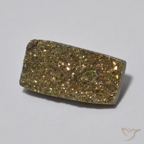Pyrite arc-en-ciel Multicolore naturelle Baquette, 5.47 ct, Opaque