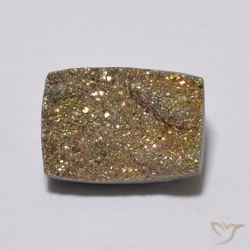 Pyrite arc-en-ciel Multicolore naturelle Baquette, 4.20 ct, Opaque