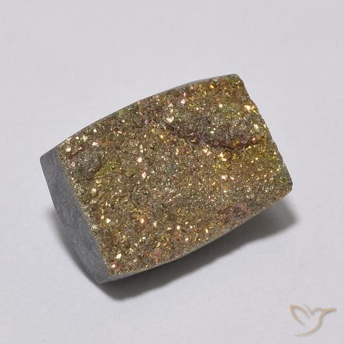 Pyrite arc-en-ciel Multicolore naturelle Baquette, 4.20 ct, Opaque