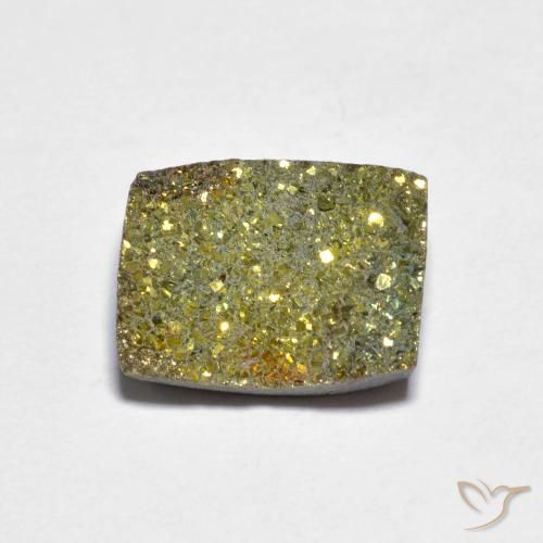 Pyrite arc-en-ciel multicolore naturelle baguette, 4,03 ct, opaque