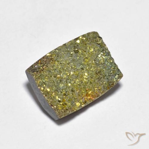 Pyrite arc-en-ciel multicolore naturelle baguette, 4,03 ct, opaque