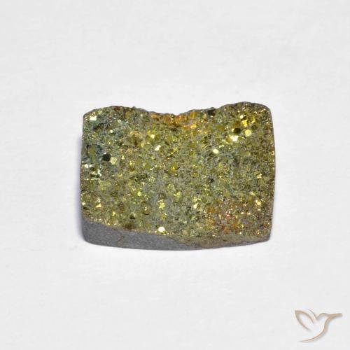 Pyrite arc-en-ciel multicolore naturelle baguette, 4,03 ct, opaque