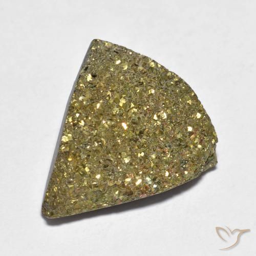 Pyrite arc-en-ciel Multicolore naturelle Trillion, 8.41 ct, Opaque