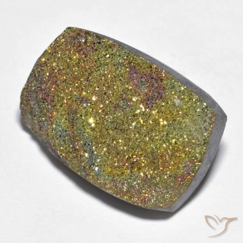 Pyrite arc-en-ciel Multicolore naturelle Baquette, 18.08 ct, Opaque