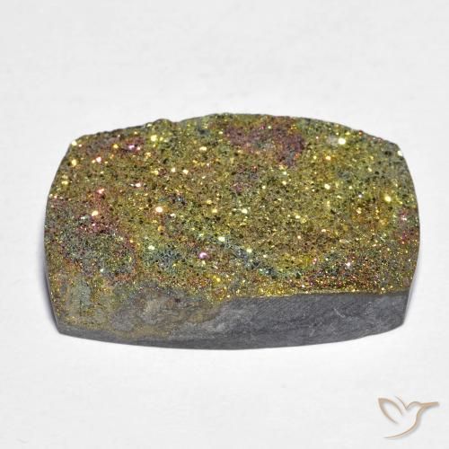 Pyrite arc-en-ciel Multicolore naturelle Baquette, 18.08 ct, Opaque