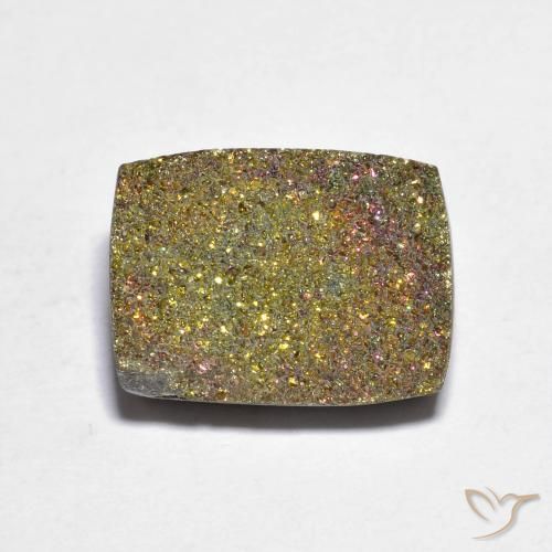 Pyrite arc-en-ciel Multicolore naturelle Baquette, 7.95 ct, Opaque