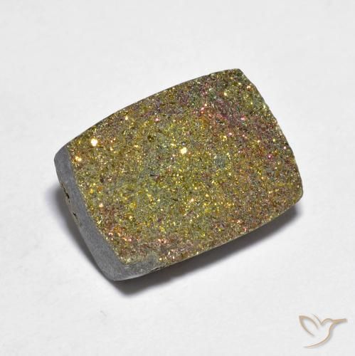 Pyrite arc-en-ciel Multicolore naturelle Baquette, 7.95 ct, Opaque