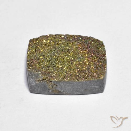Pyrite arc-en-ciel Multicolore naturelle Baquette, 7.95 ct, Opaque