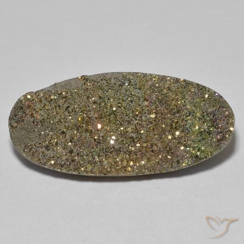 9.77ct Naturel Multicolore Pyrite arc-en-ciel, ovale, Opaque