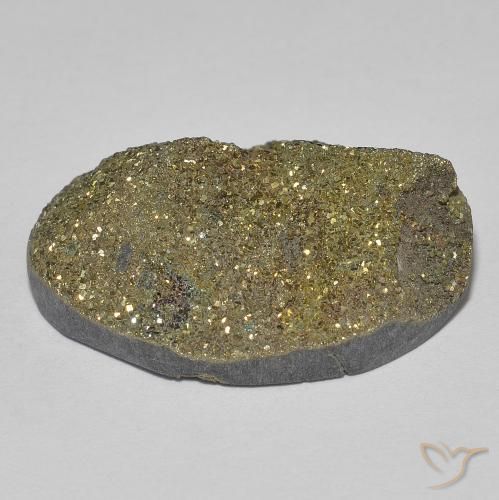 Pyrite arc-en-ciel Multicolore naturelle ovale, 18.68 ct, Opaque