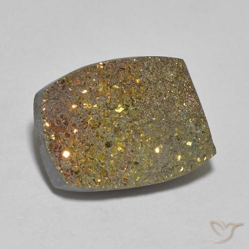 Pyrite arc-en-ciel Multicolore naturelle Coussin, 8.00 ct, Opaque