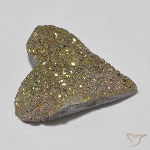 Pyrite arc-en-ciel Multicolore naturelle Cœur, 13.67 ct, Opaque