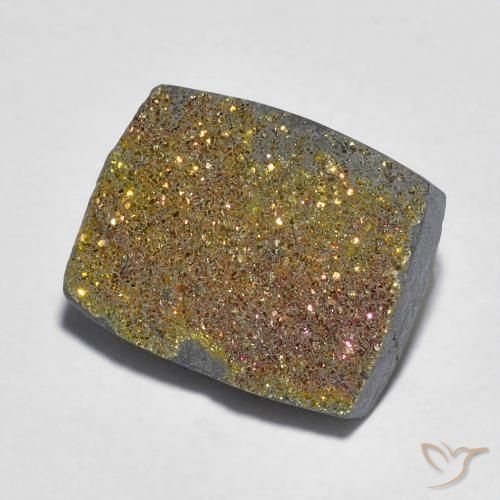 Pyrite arc-en-ciel Multicolore naturelle Baquette, 7.46 ct, Opaque