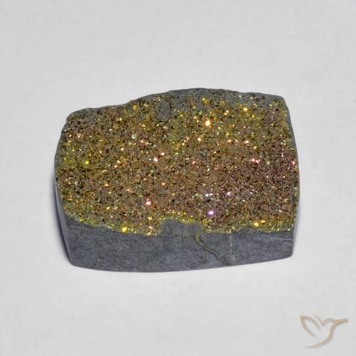 Pyrite arc-en-ciel Multicolore naturelle Baquette, 7.46 ct, Opaque