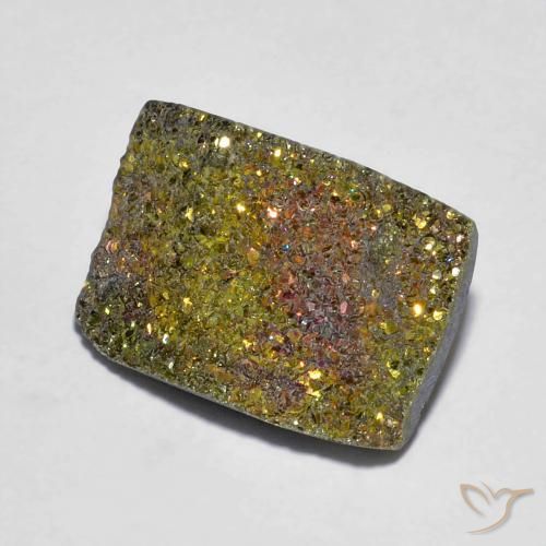 Pyrite arc-en-ciel Multicolore naturelle Baquette, 7.23 ct, Opaque