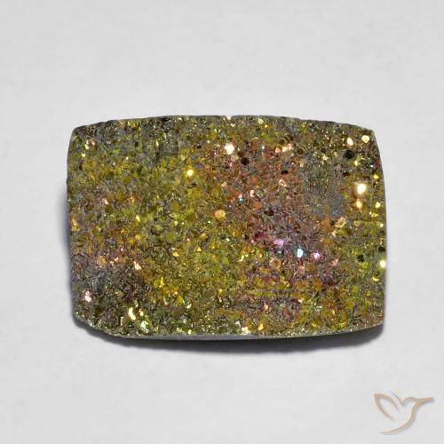 Pyrite arc-en-ciel Multicolore naturelle Baquette, 7.23 ct, Opaque