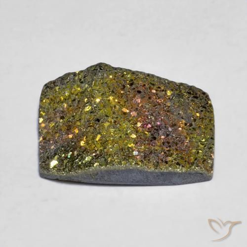 Pyrite arc-en-ciel Multicolore naturelle Baquette, 7.23 ct, Opaque