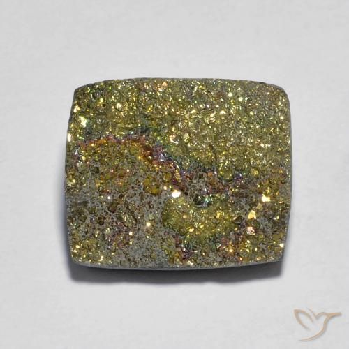 Pyrite arc-en-ciel Multicolore naturelle Baquette, 6.49 ct, Opaque