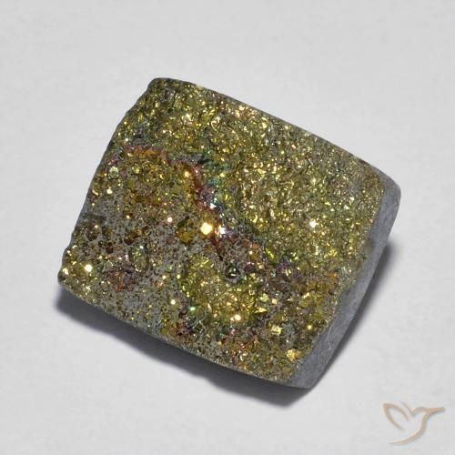 Pyrite arc-en-ciel Multicolore naturelle Baquette, 6.49 ct, Opaque