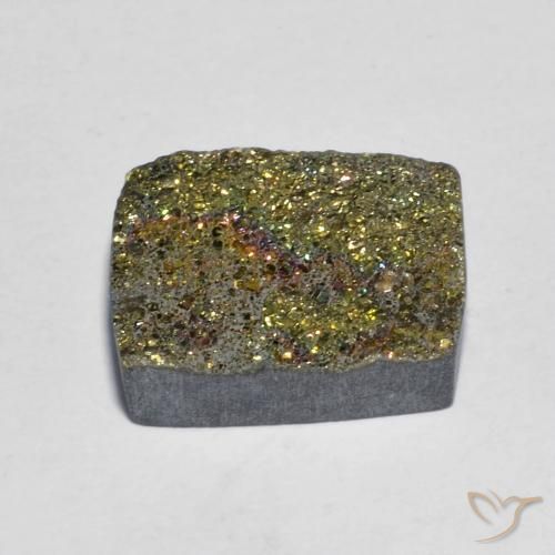 Pyrite arc-en-ciel Multicolore naturelle Baquette, 6.49 ct, Opaque