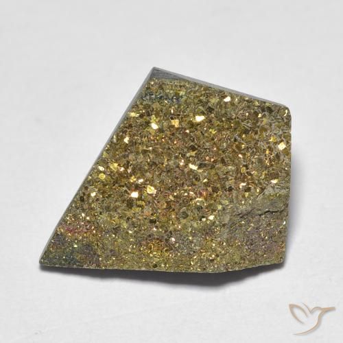Pyrite arc-en-ciel Multicolore naturelle Fantaisie, 5.46 ct, Opaque