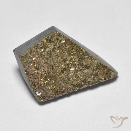 Pyrite arc-en-ciel Multicolore naturelle Fantaisie, 5.72 ct, Opaque