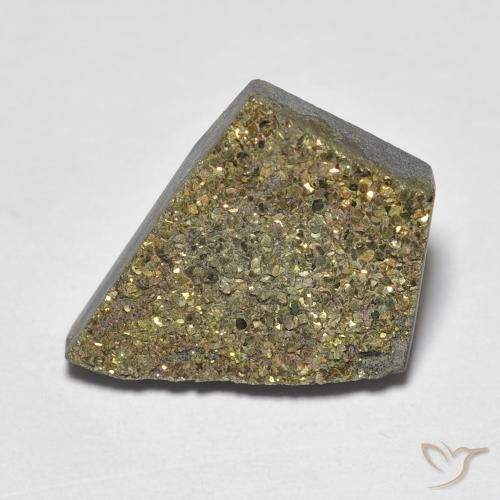 6.86ct Naturel Multicolore Pyrite arc-en-ciel, Fantaisie, Opaque