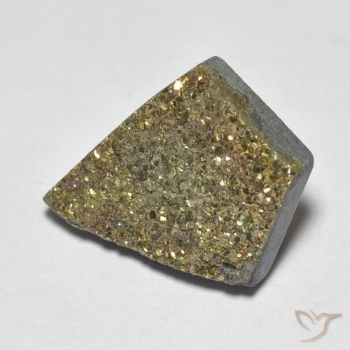 Pyrite arc-en-ciel Multicolore naturelle Fantaisie, 6.86 ct, Opaque