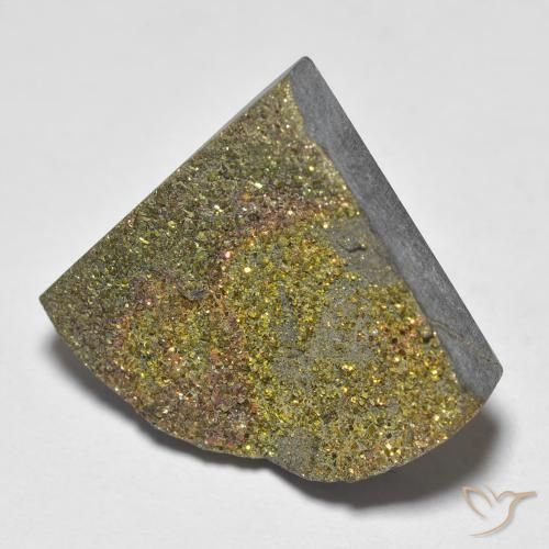 Pyrite arc-en-ciel Multicolore naturelle Trillion, 13.16 ct, Opaque