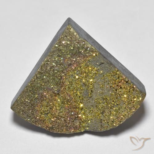 Pyrite arc-en-ciel Multicolore naturelle Trillion, 13.16 ct, Opaque