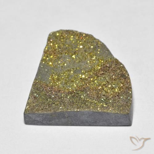 Pyrite arc-en-ciel Multicolore naturelle Trillion, 13.16 ct, Opaque