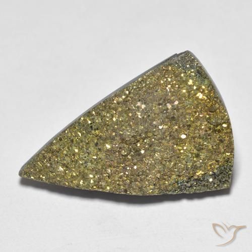 Pyrite arc-en-ciel Multicolore naturelle Trillion, 11.05 ct, Opaque