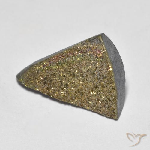 Pyrite arc-en-ciel Multicolore naturelle Trillion, 6.37 ct, Opaque