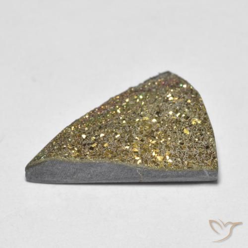 Pyrite arc-en-ciel Multicolore naturelle Trillion, 6.37 ct, Opaque