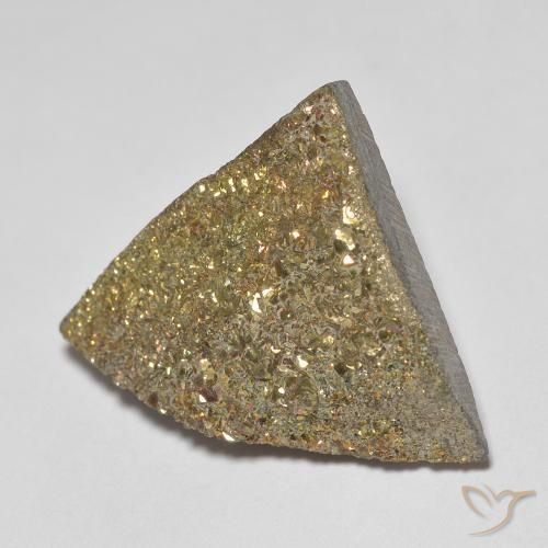 Pyrite arc-en-ciel Multicolore naturelle Trillion, 11.12 ct, Opaque