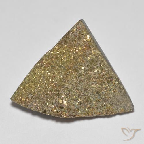 Pyrite arc-en-ciel Multicolore naturelle Trillion, 11.12 ct, Opaque