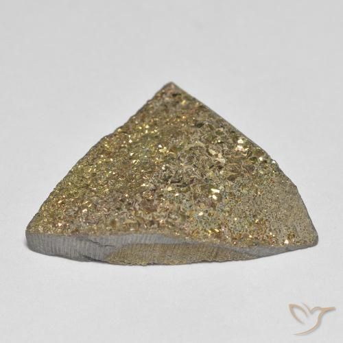 Pyrite arc-en-ciel Multicolore naturelle Trillion, 11.12 ct, Opaque