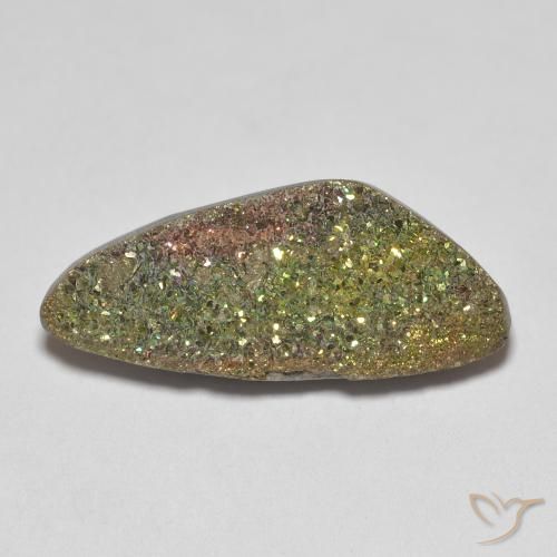 5.63ct Naturel Multicolore Pyrite arc-en-ciel, Fantaisie, Opaque