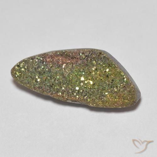 Pyrite arc-en-ciel Multicolore naturelle Fantaisie, 5.63 ct, Opaque
