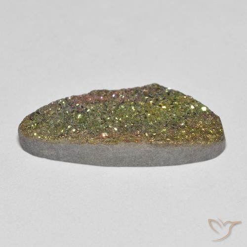 Pyrite arc-en-ciel Multicolore naturelle Fantaisie, 5.63 ct, Opaque
