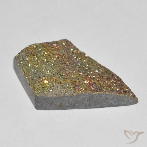 Pyrite arc-en-ciel Multicolore naturelle Fantaisie, 7.52 ct, Opaque