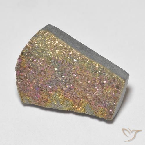 10.84ct Naturel Multicolore Pyrite arc-en-ciel, Fantaisie, Opaque