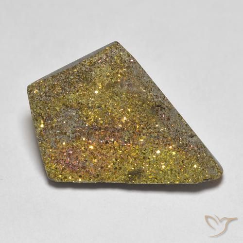 Pyrite arc-en-ciel Multicolore naturelle Fantaisie, 7.50 ct, Opaque