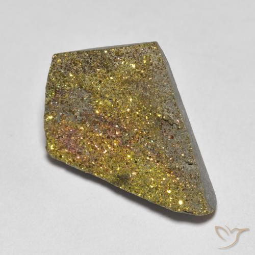 Pyrite arc-en-ciel Multicolore naturelle Fantaisie, 7.50 ct, Opaque